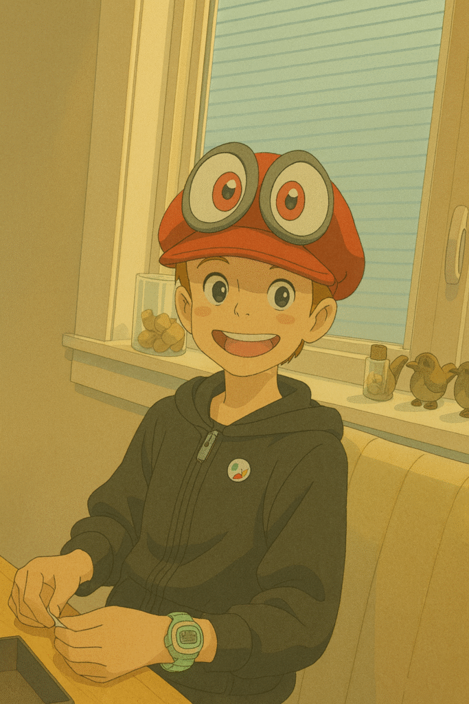 A Ghibli styled rendering of my son Everett