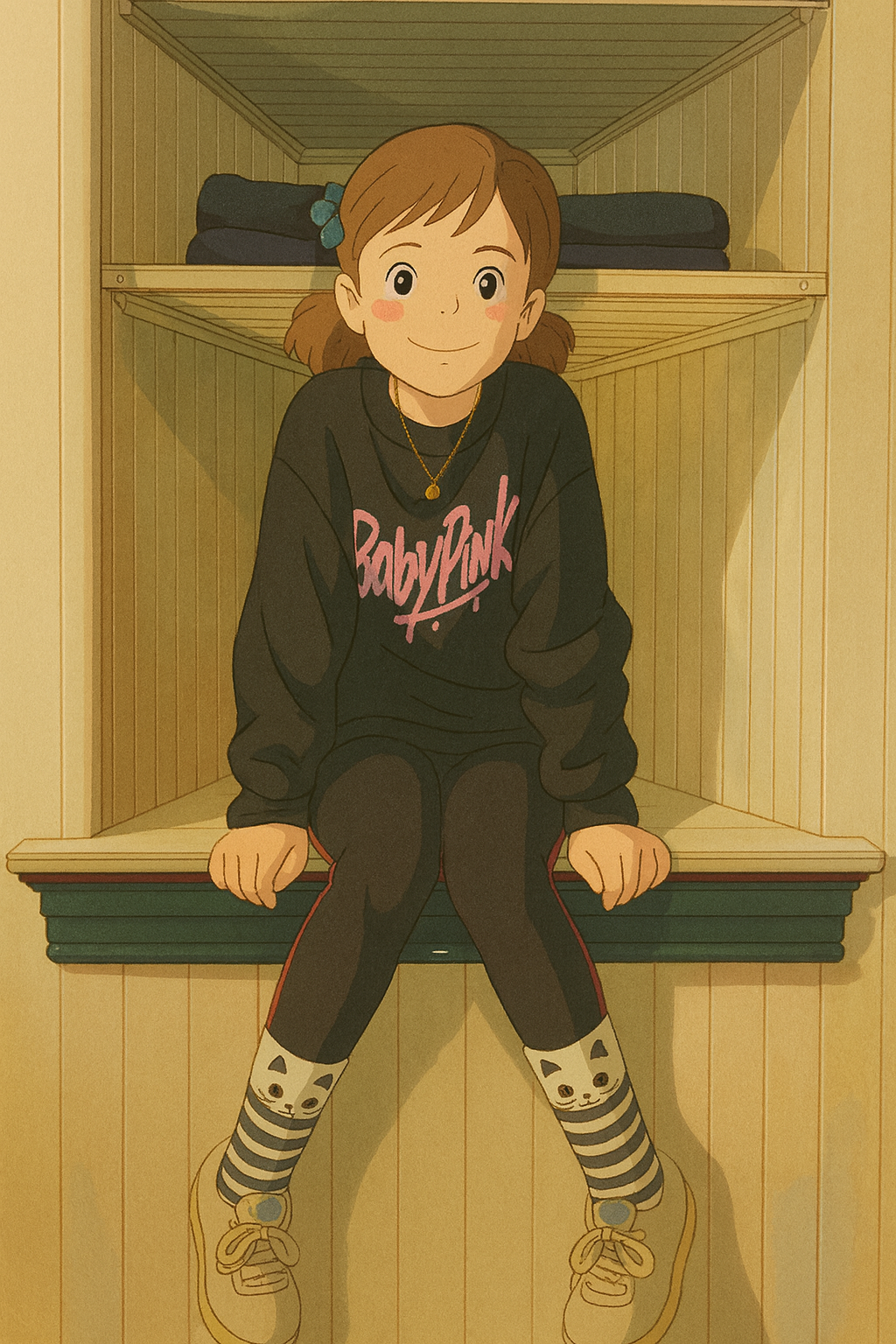 A Ghibli styled rendering of Troy's daughter Grace